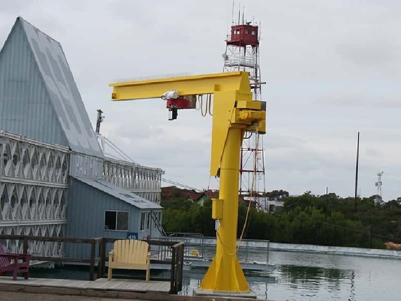 1t Floor Mounted Jib Crane 4.5mx5m Chile Industrial Plant 360° A5