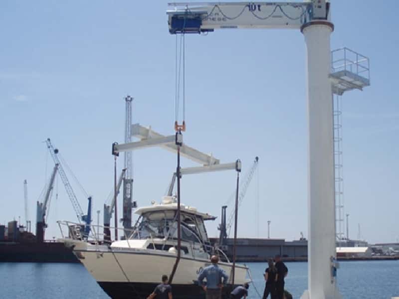 1t Floor Mounted Jib Crane 4.5mx5m Chile Industrial Plant 360° A5