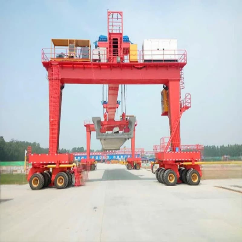 20 Ton Rubber Tyred Gantry Crane CE Certified RTG with Intelligent Monitoring