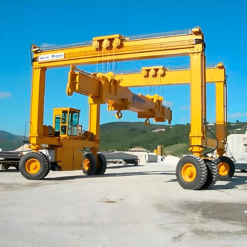 20 Ton Rubber Tyred Gantry Crane CE Certified RTG with Intelligent Monitoring