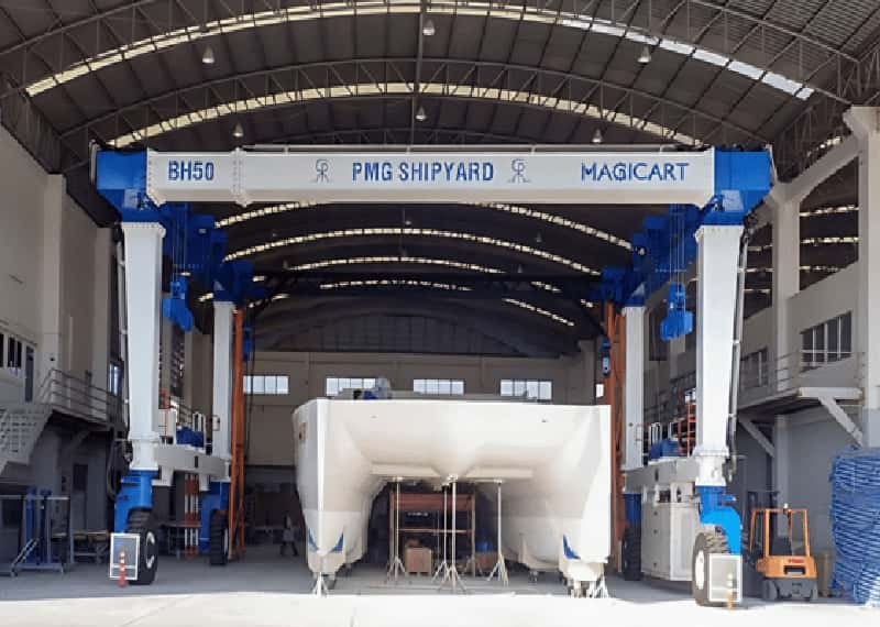 MAGICART has officially secured an order for a 100T Mobile Boat Hoist from a European client