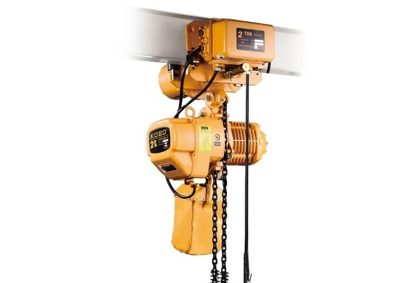 Weights and dimensions of HHBBseries electric chain hoists