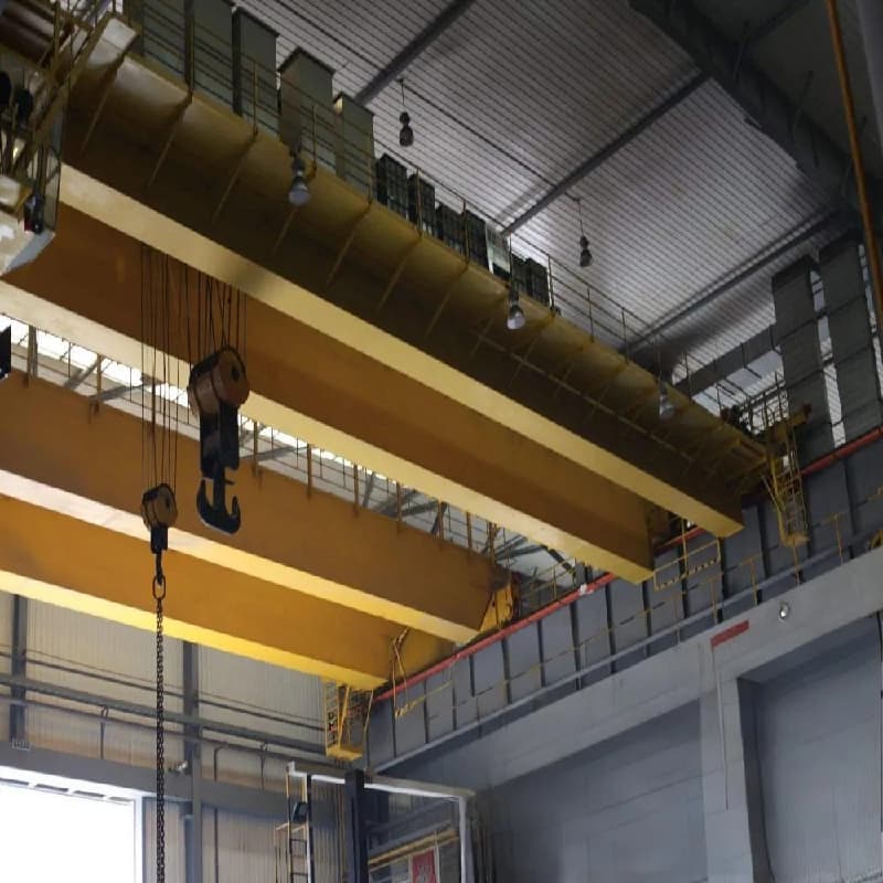 32 Ton Double Girder Overhead Crane Integrated Drive Motor Type