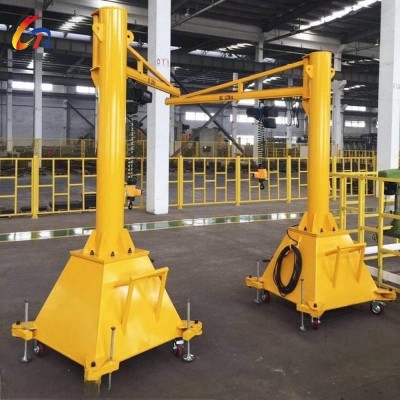 1T Mobile Jib Crane Anti-Rust Paint for Indoor Applications