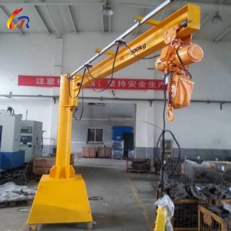 2 Ton Mobile Jib Crane 360° Manual Slewing for Warehouse