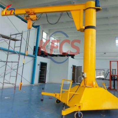 1 Ton Mobile Jib Crane Manual Push for Easy Maneuvering