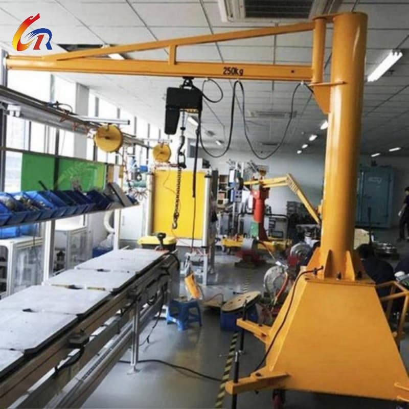 2 Ton Mobile Jib Crane Electric Drive 360° Rotation for Factory