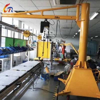 2 Ton Mobile Jib Crane Electric Drive 360° Rotation for Factory