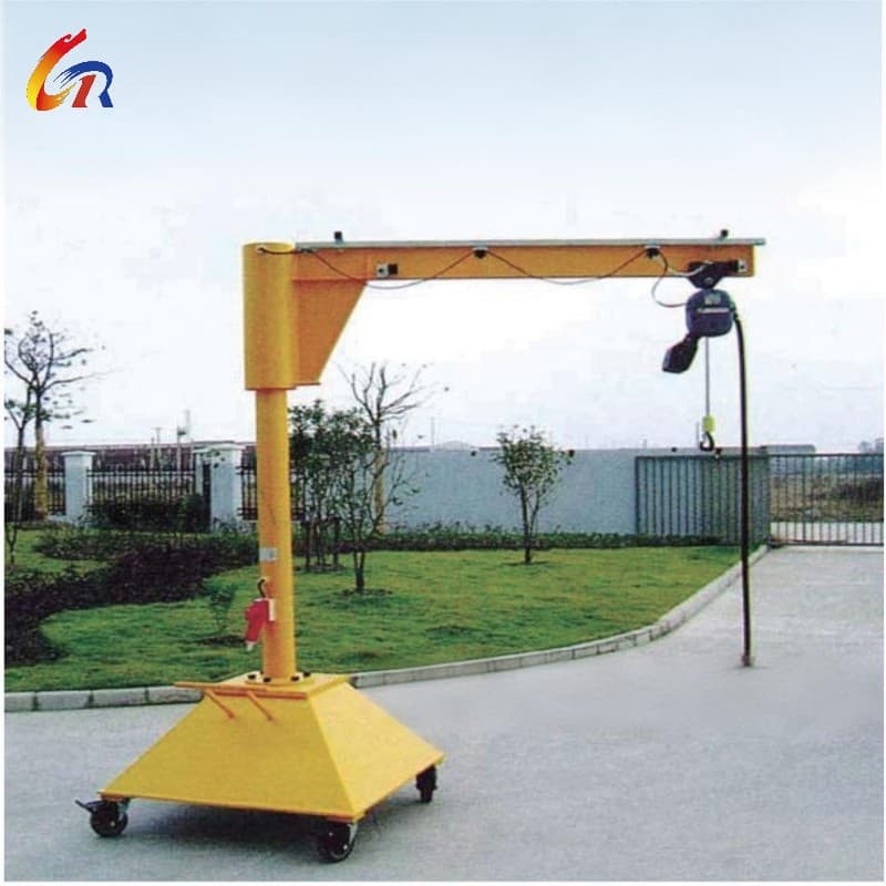 2 Ton Mobile Jib Crane Electric Drive 360° Rotation for Factory