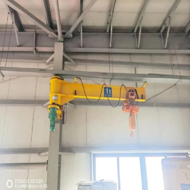0.125T Wall-Mounted Jib Crane Wire Rope Hoist for Durability