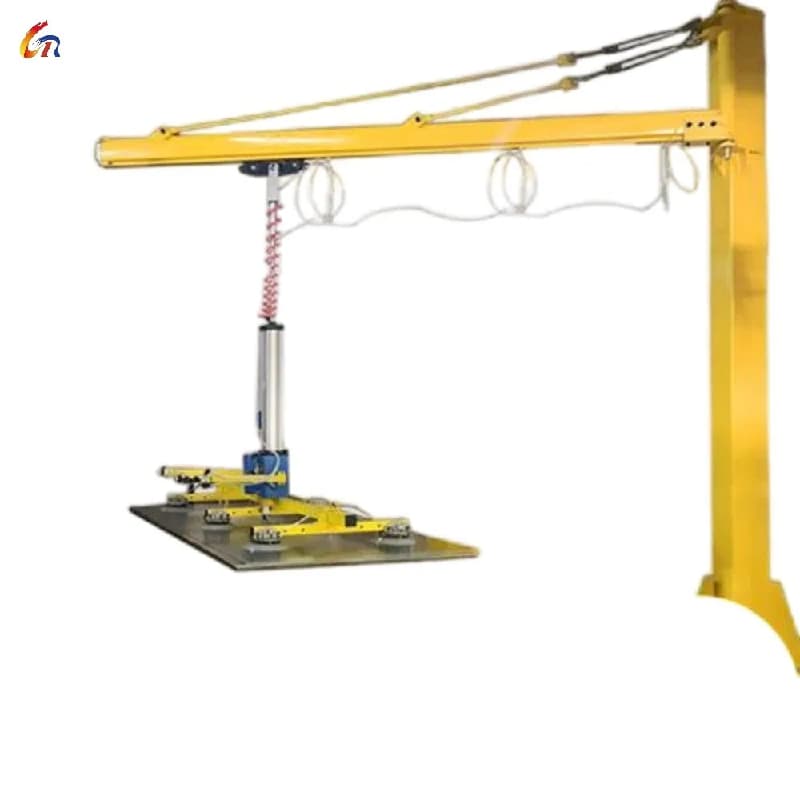 600kg Vacuum Jib Crane 10 Suction Cups with 360° Rotation Function