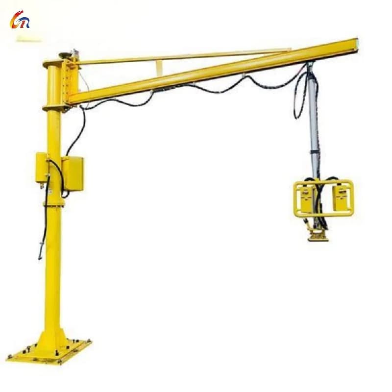 600kg Vacuum Jib Crane 10 Suction Cups with 360° Rotation Function