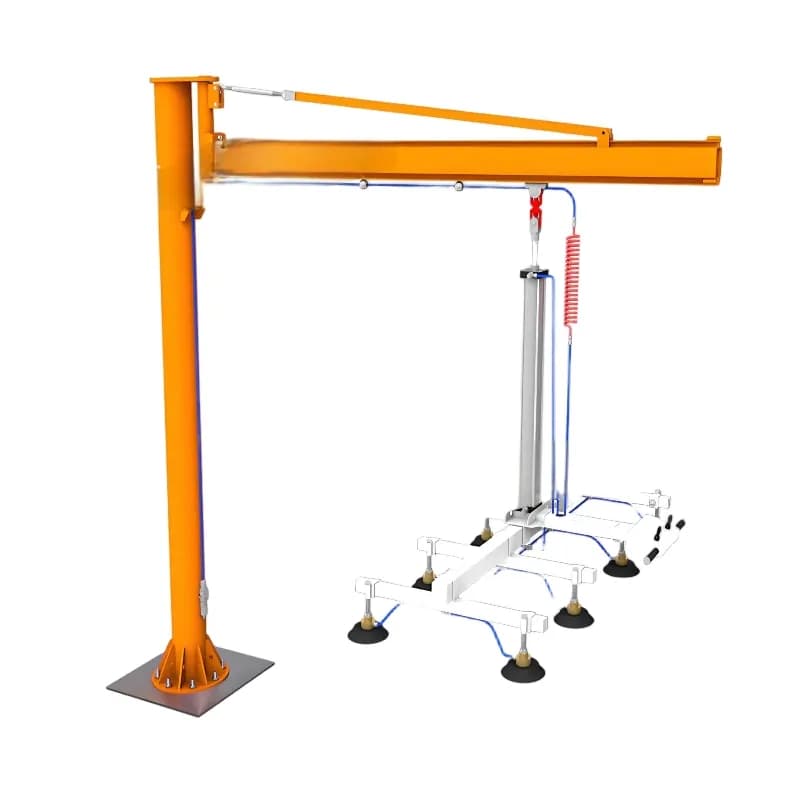 1000kg Vacuum Jib Crane 14 Suction Cups for Jumbo Sheets
