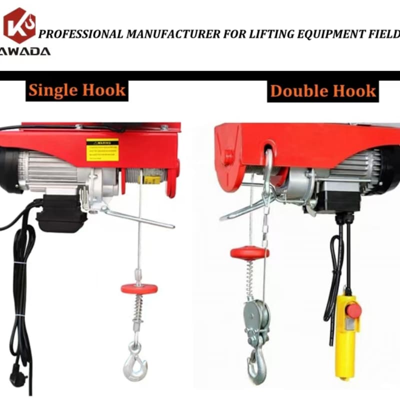 500kg PA Mini Electric Hoist 30m Lift 250V Single Phase for Warehouse