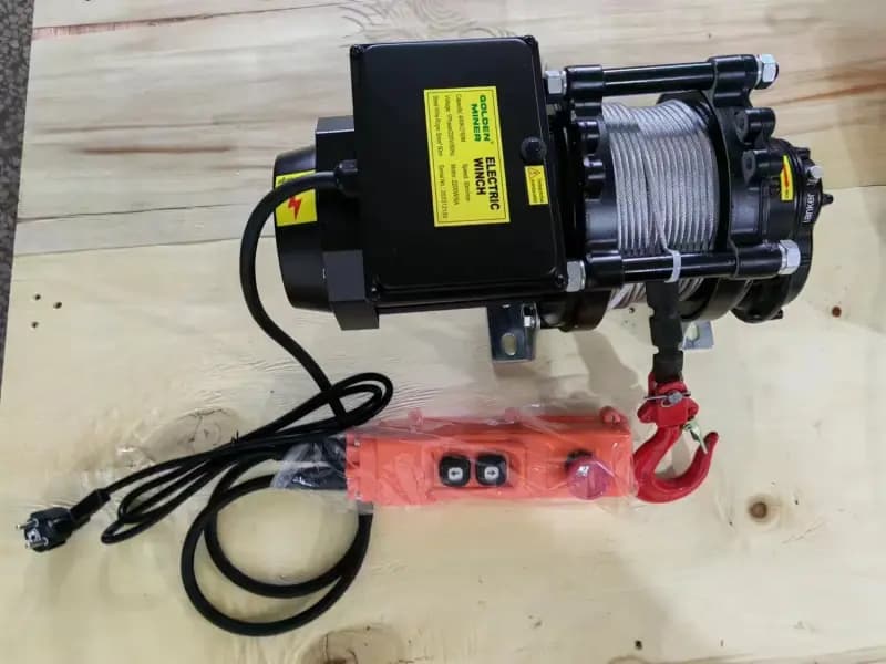 500kg Mini Electric Wire Hoist 6mm Rope 30-100m for Workshop Lifting