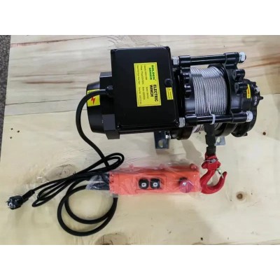 500kg Mini Wire Hoist 2.2kW 6mm Rope 36kg G.W for Easy Transport