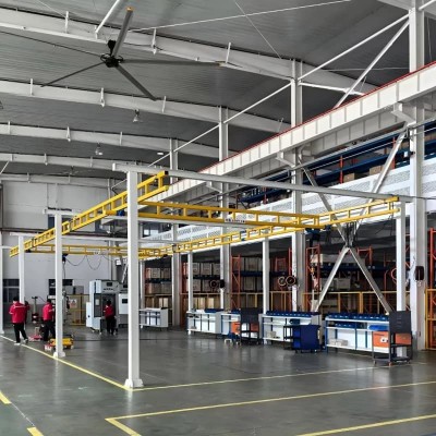 Yuantai 250kg Crane Free Standing Span 7m Lift 5m Concrete Floor Mount