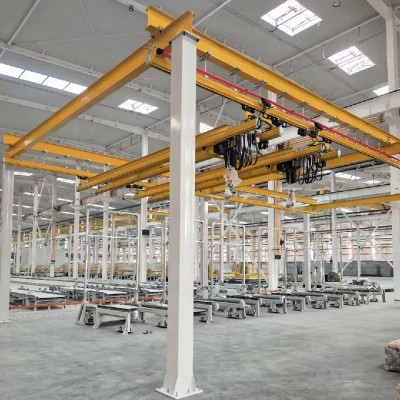 0.25T Yuantai Bridge Crane Workstation Span 6m Lift 5m for Electronics Assembly