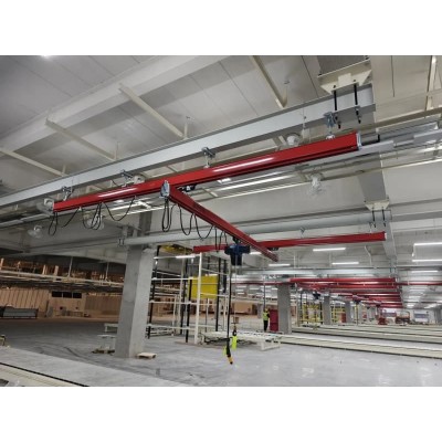 Yuantai 250kg Overhead Crane Enclosed Track Span 5m Lift 6m for Truck Service