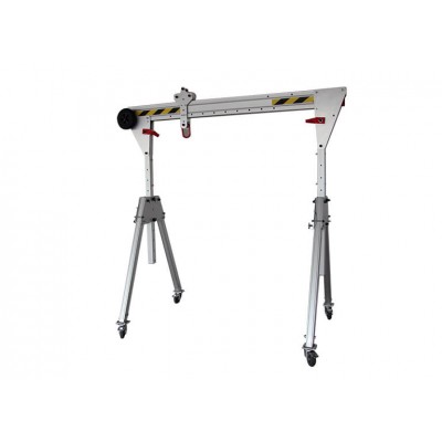 500kg Aluminum Foldable Gantry Crane with Universal Wheels Span 4m