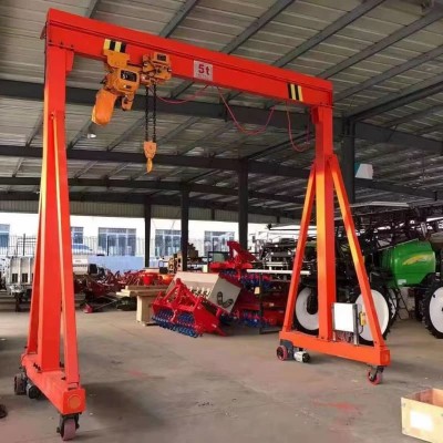 500kg Manual Mobile Gantry Crane Height 2.5m Span 3m Chain Block Hoist