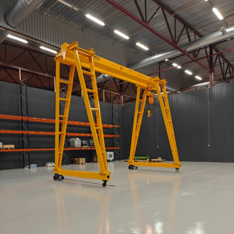 0.5T Portable Gantry Crane Manual Chain Block Height 3m Span 2m Workshop