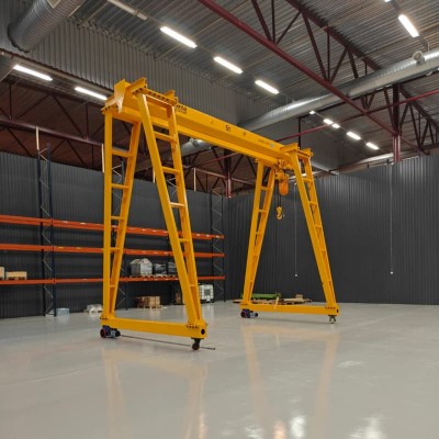 0.5T Manual Portable Gantry Crane Adjustable Span 3m Height 3m Chain Hoist