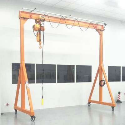 500kg Portable Gantry Crane Manual Chain Hoist Height 3m Span 2m Garage