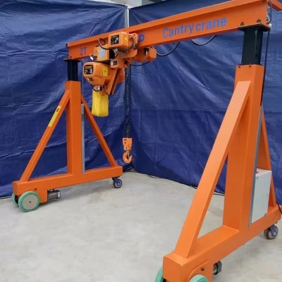 500kg Adjustable Height Gantry Crane Electric Hoist 220V Span 3m 3m Lift