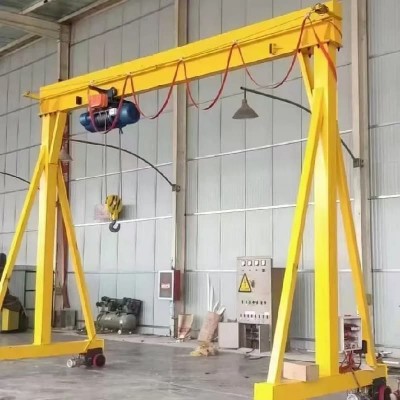 500kg Portable Adjustable Gantry Crane Electric Hoist 220V 3m Lift 2.5m