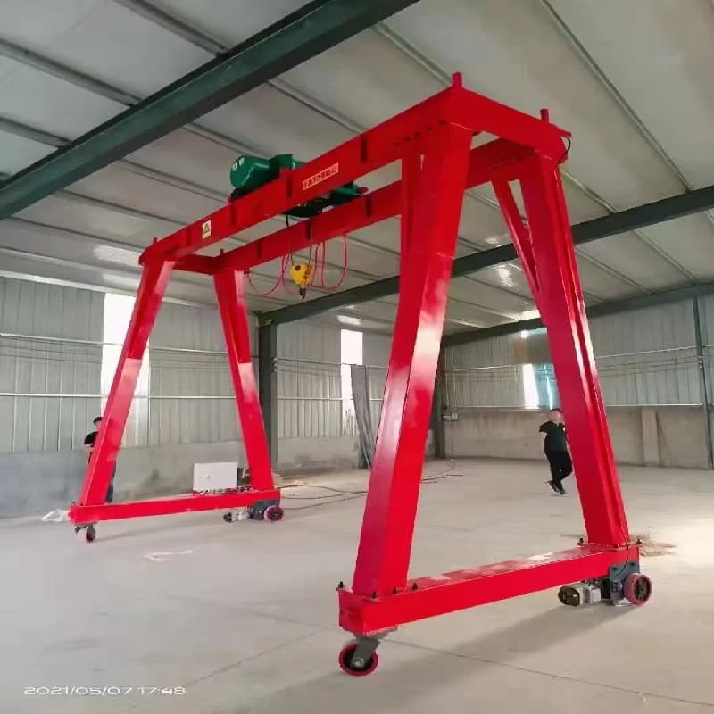 500kg Portable Adjustable Gantry Crane Electric Hoist 220V 3m Lift 2.5m