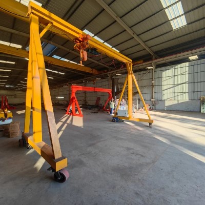 0.5T Portable Adjustable Gantry Crane Electric Hoist 220V 3m Lift 3m Span
