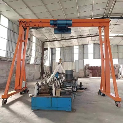 500kg Adjustable Height Portable Crane Electric Hoist 220V Span 3m 3m