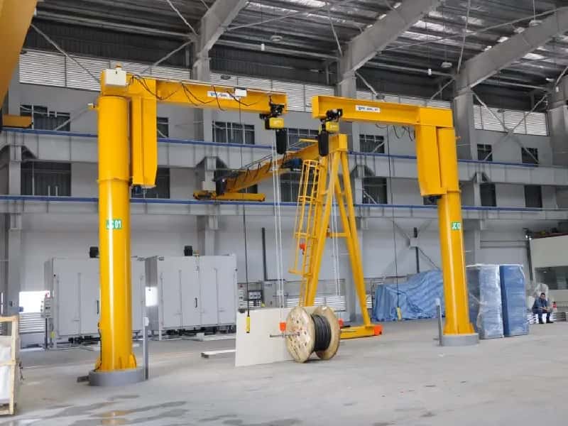 1000kg Freestanding Jib Crane Height 5m Span 3.5m for Machining