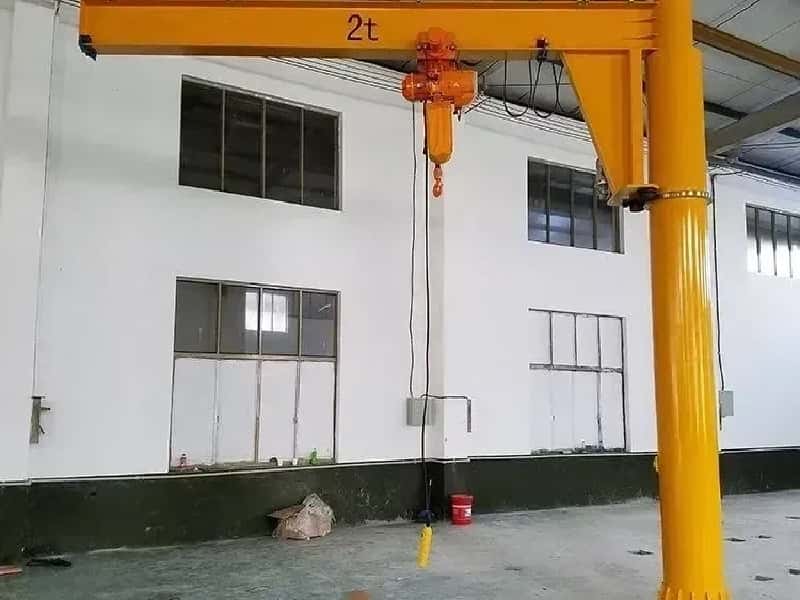 1000kg Freestanding Jib Crane Height 5m Span 3.5m for Machining