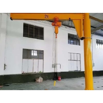 1T Freestanding Jib Crane Electric Hoist 220V Span 4m Height 5m