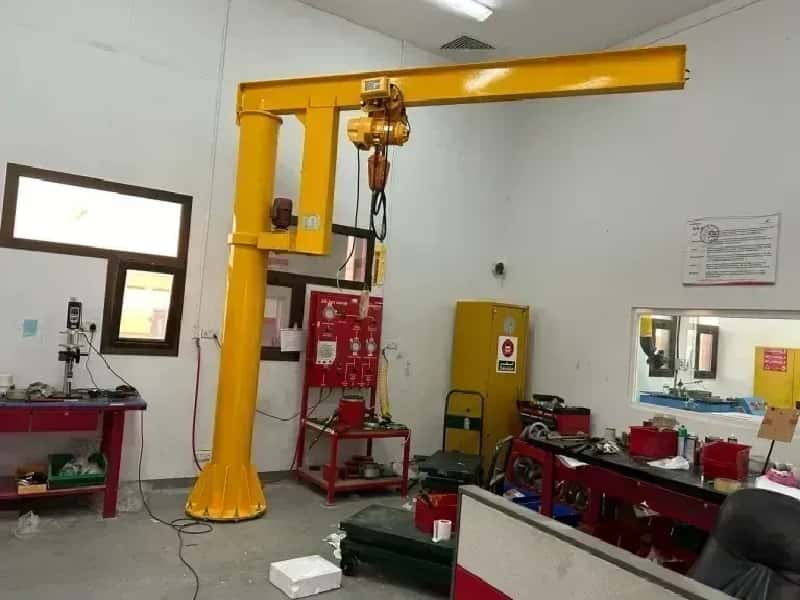 1000kg Freestanding Jib Crane Height 5m Span 3.5m for Machining