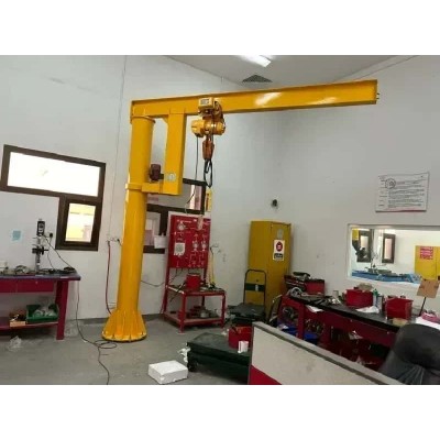1T Freestanding Jib Crane with Wire Rope Hoist Span 4.5m Height 5.5m