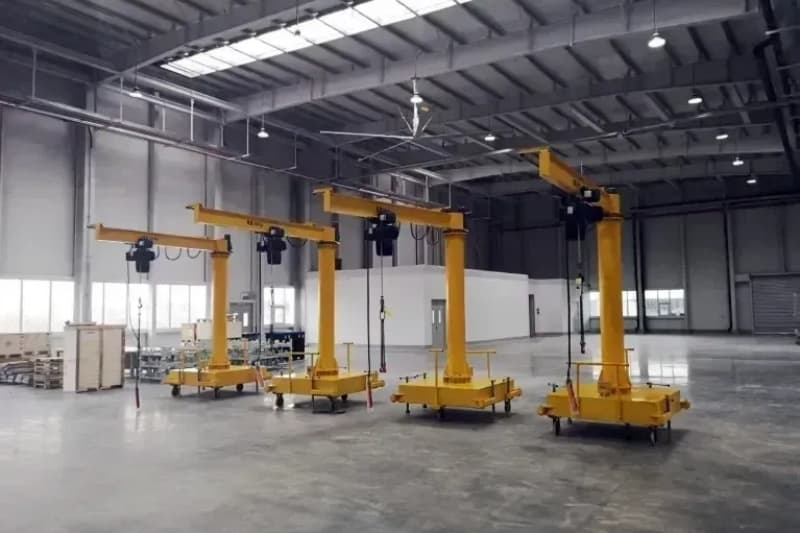 0.25T Mobile Jib Crane 360° Rotation Span 1.5m Height 1.5m for Workshop