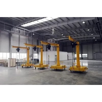 0.25T Mobile Jib Crane 360° Rotation Span 1.5m Height 1.5m for Workshop