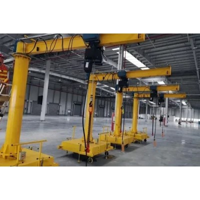 0.25T Mobile Jib Crane 360° Rotation Span 1.5m Height 1.5m for Workshop