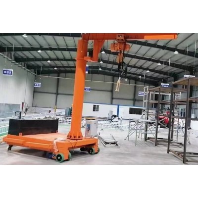 0.25T Mobile Jib Crane with Manual Hoist Span 1.5m Height 1.5m for Garage