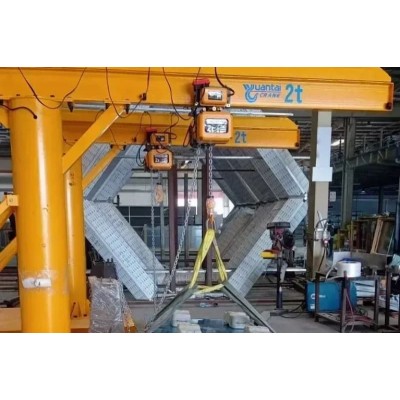 250kg Mobile Jib Crane 360° Rotation Span 1.5m Height 2m for Lab Use