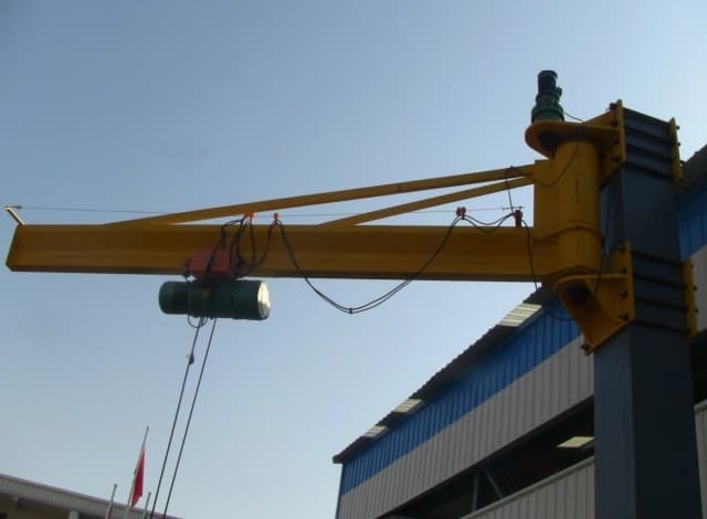 3T Wall Mounted Jib Crane Electric Hoist Span 4m Height 5m 440V