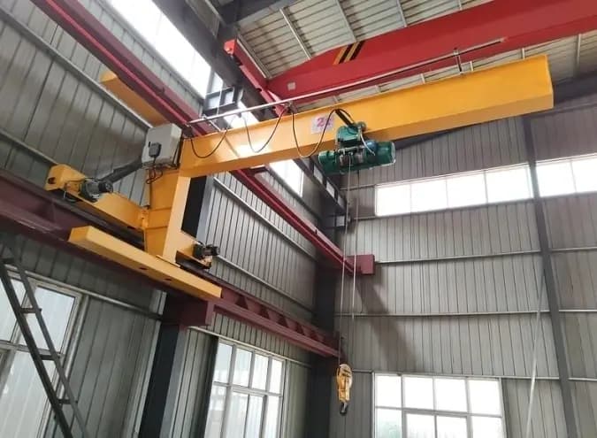500kg Wall Travel Jib Crane with Chain Block Span 3.5m Height 4.5m 220V