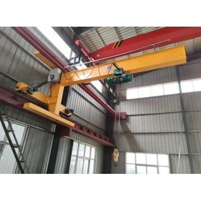 500kg Wall Travel Jib Crane Manual Rotation Span 3m Height 4m Workshop