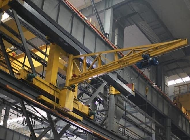 500kg Wall Travel Jib Crane with Chain Block Span 3.5m Height 4.5m 220V