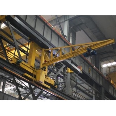 500kg Wall Travel Jib Crane with Chain Block Span 3.5m Height 4.5m 220V