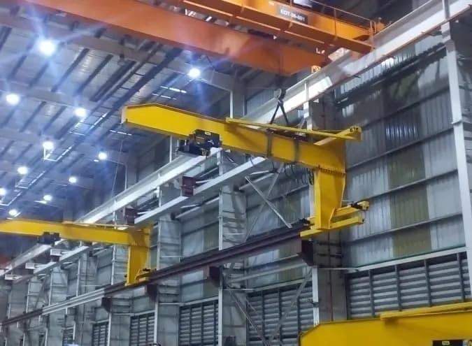 500kg Wall Travel Jib Crane with Chain Block Span 3.5m Height 4.5m 220V