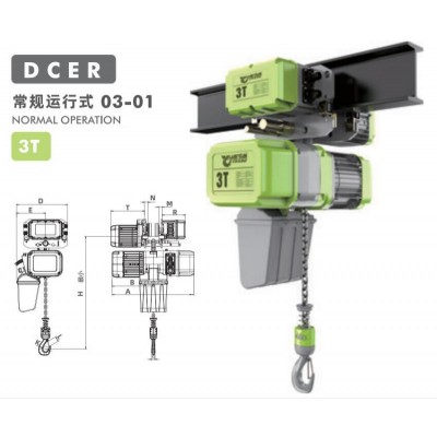 3T Traveling Euro Electric Hoist 7m/min Middle East Warehouse Overhead Crane